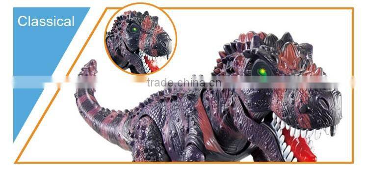 2017 wholesale big battery operated plastic dinosaur toys set