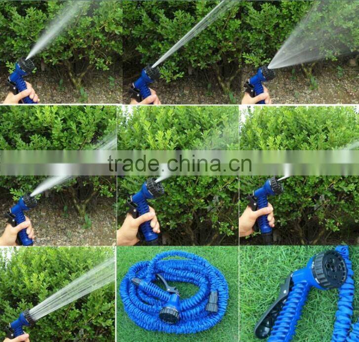 Green color quick connection expandable fabric garden hose