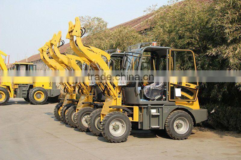 800KG mini wheel loader price list HZM908 Chinese wheel loader with protection chain