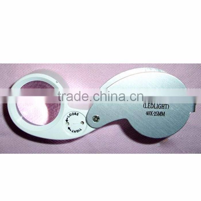 LED Jewellers Loupe Magnifier Eye Glass 40 x 25mm