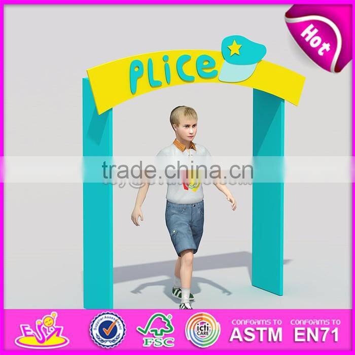 Wholesale high quality indoor wooden kindergarten playground for kids W08C185