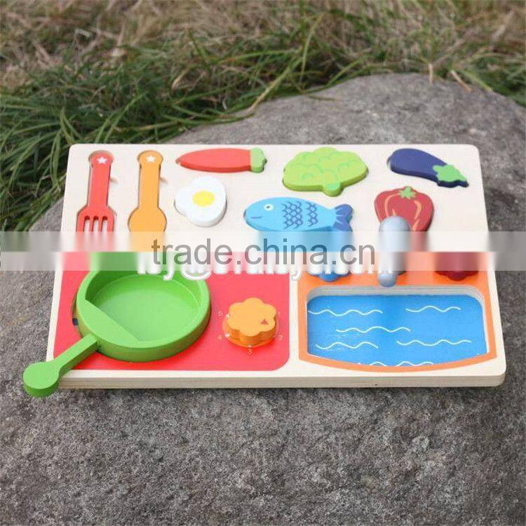 New design preschool play food wooden toy kitchen accessories for kids W10B187