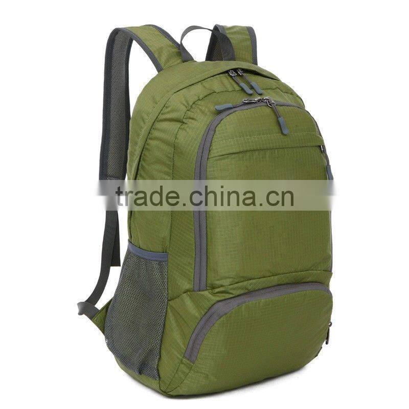 2015 New Design Fashion Light weight Fold Up Promotional Waterproof Foldable Backpack