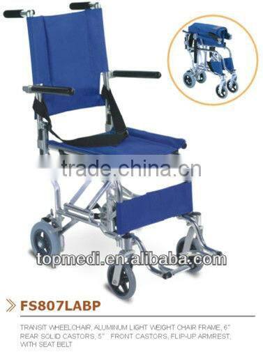 Aluminum light weight wheelchair, transit wheelchairs