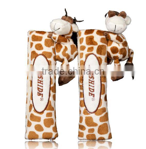 2pcs Set Animal Design Children Kids Car Safety Fasten Seat Belt Shoulder Cover Pad