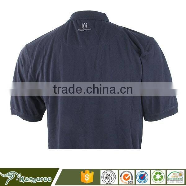 Custom made worker dark blue polo t shirt factory