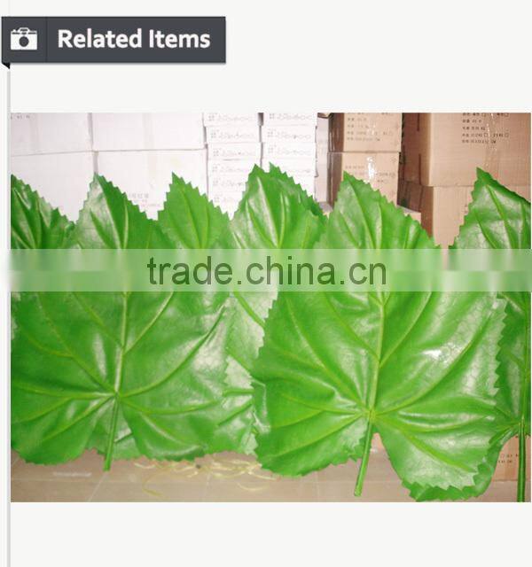 Large artificial PU malin leaf for giant flower decoration
