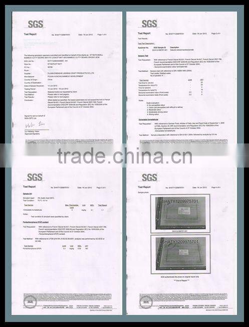 Square Bamboo Cutting Board with groove and hole handle