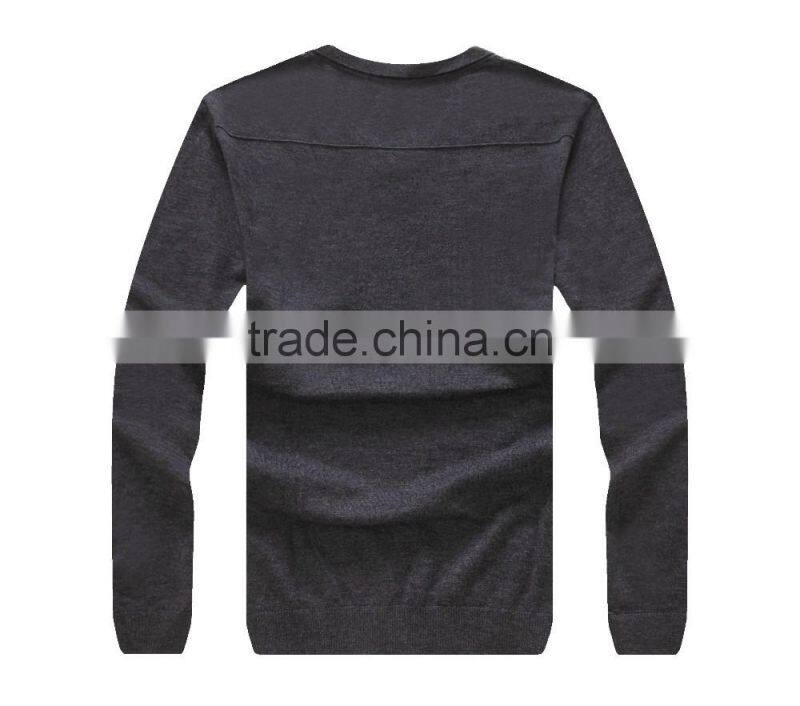 Raidyboer 2016 men's embroider paillette sweater 100%wool v sharp neck