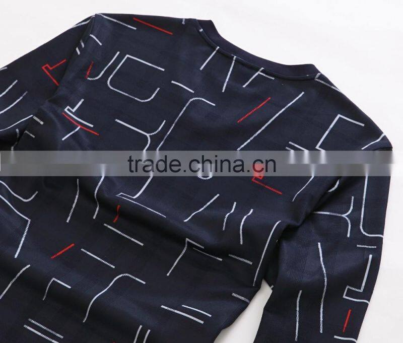 Raidyboer Men's printed long sleeve t shirt with V neck Raidyboer