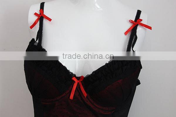 Butterfly knot girl nighty sexy night lingerie corset for ladies and girls