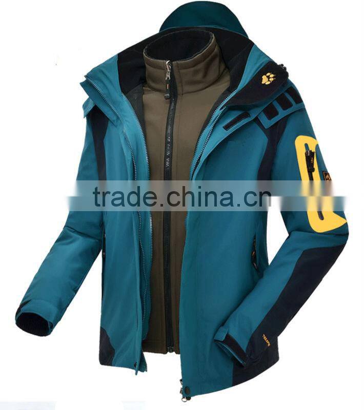 custom made waterproof 3 in 1 outdoor jacket in china