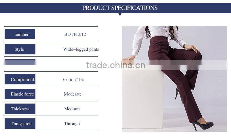 2017 spring and autumn pants waist straight middle-aged thin size casual pants Pendant pants custom made