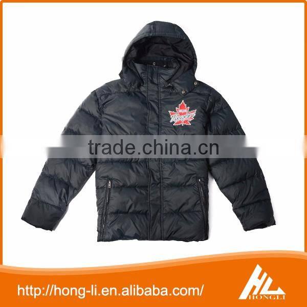 Crazy selling fashion children design warm hoodies stuffing down jackets boys