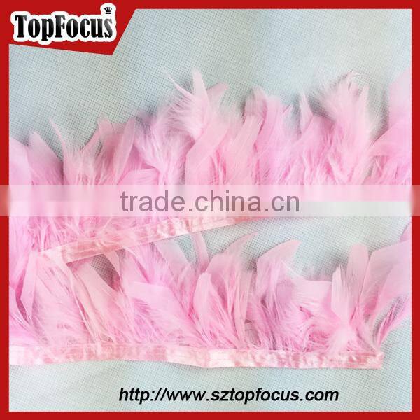 green trimming fringe for DIY cloth synthetic wholesale Turkey feathers