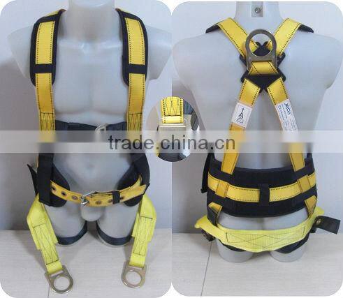 A full body falling protection two points safety harness