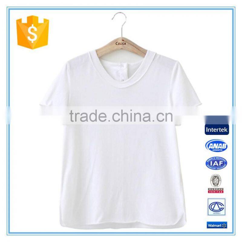 New design custom t shirt Sweatshirts office lady shirt with high quality