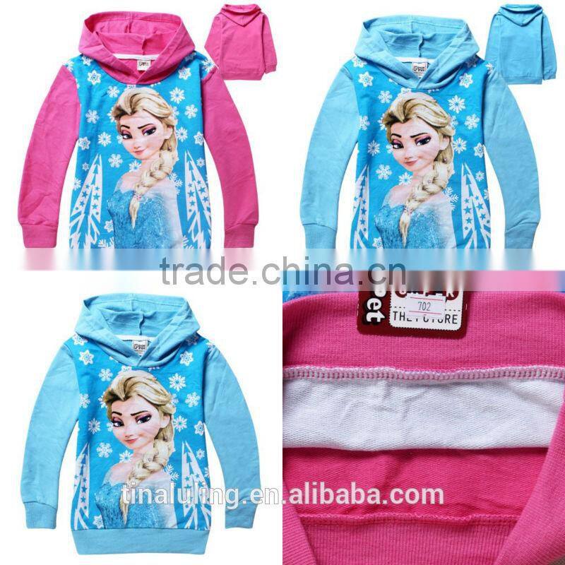 2015 new fashion girls hoodies kids custom hoodies child pullover hoodies