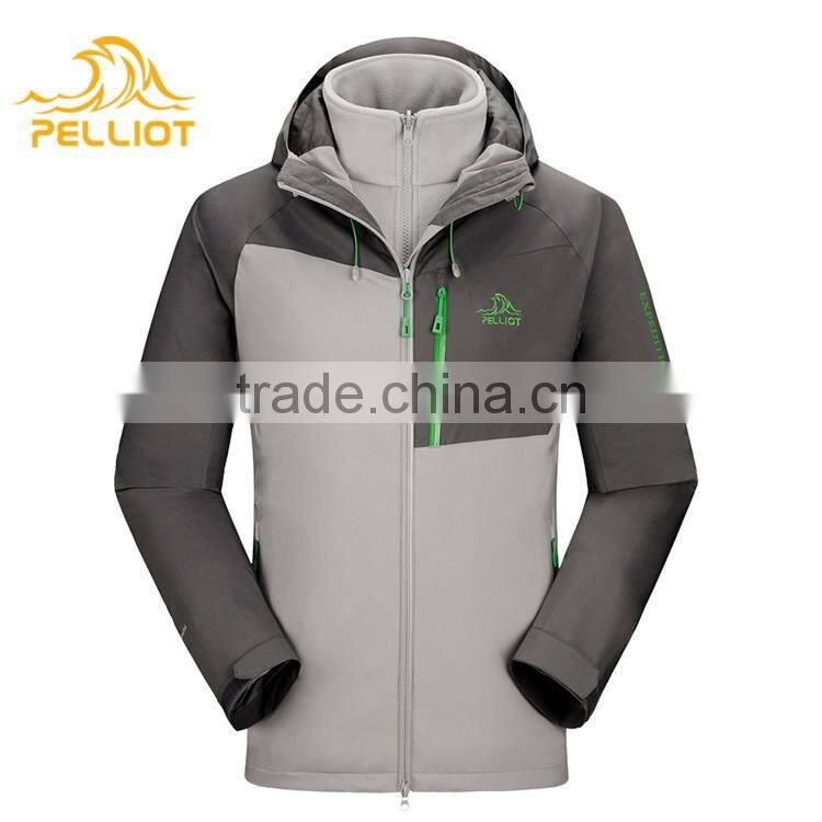 Mens OEM/ODM Service Outdoor Waterproof 3 in 1 Jacket