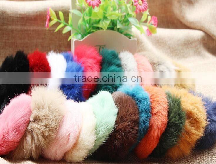 Real Rex Rabbit Fur Elastic Hair Bands hair bands elastic ties ponytail holder hair accessories for women