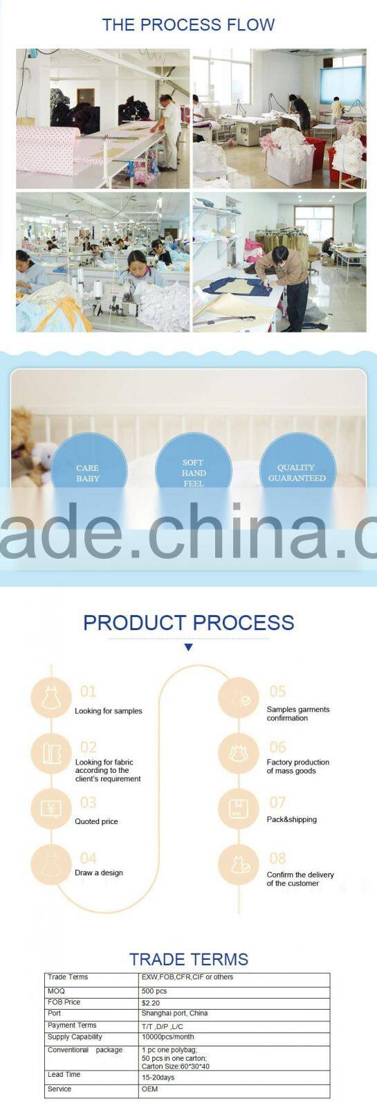 100% Cotton baby carter's clothing baby rompers