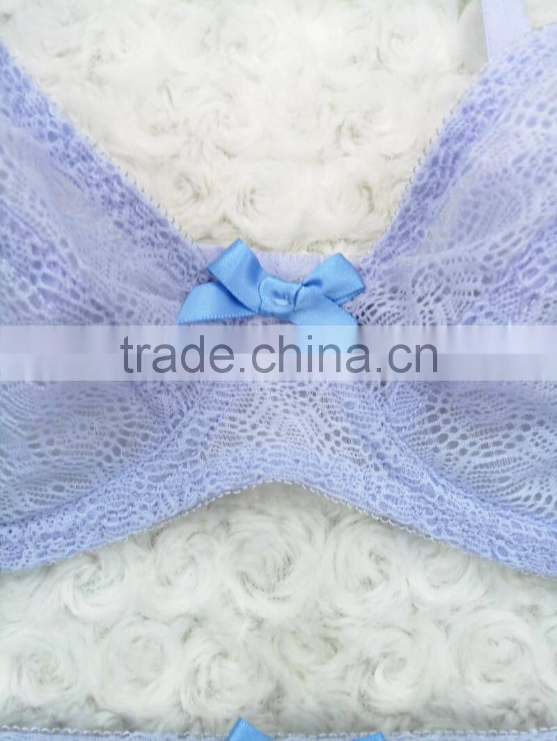 new design Underwear Women lovely Lace bralette and brief Set fashion lingerie