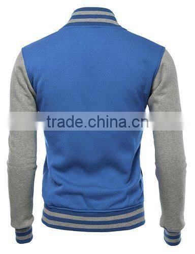 Custom Men's Cotton Hoodie Baseball Varsity Jacket in different colors