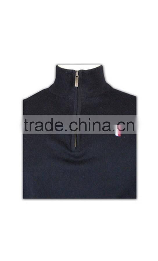 ISO9001/BSCI Manufature thick blank zipper 100% wool sweaters