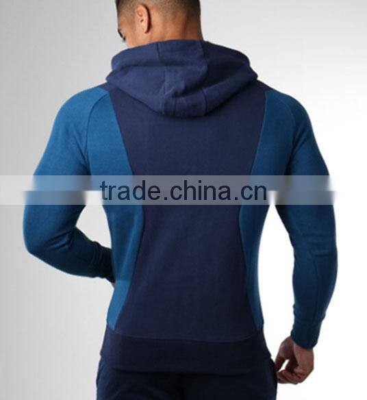 Custom Your Own Design Full Zip Hoodie Mens Contrast Stitching Hoodie Gym Wear Hoodie Men