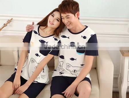 2015 wholesale summer cotton pajamas couple