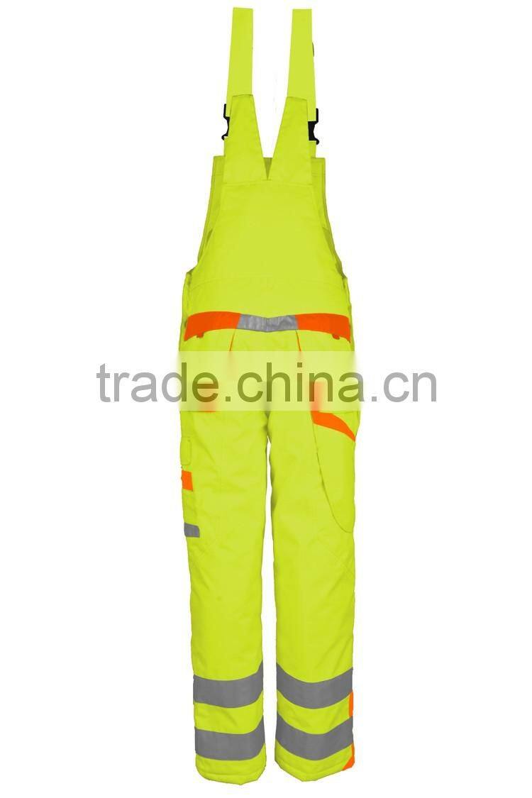 Reflective overalls workwear safety men pants hi vis overall bib