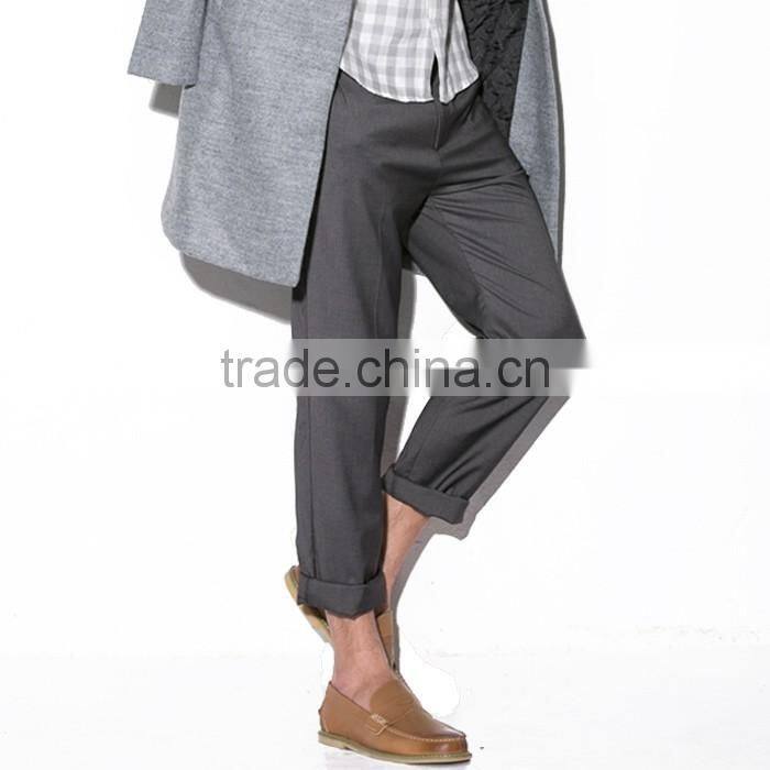 mens light grey soft fabric casual woven pants/trousers factory guanzghou