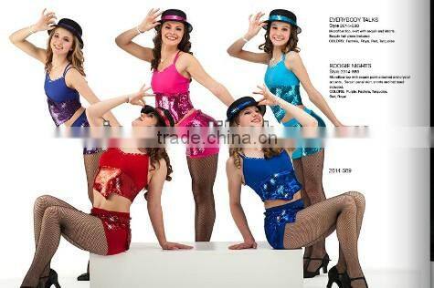 2014Cute cool girl team jazz dancecostume -- newest hot team teen jazz dress wear--child&adults team hot dance skirt