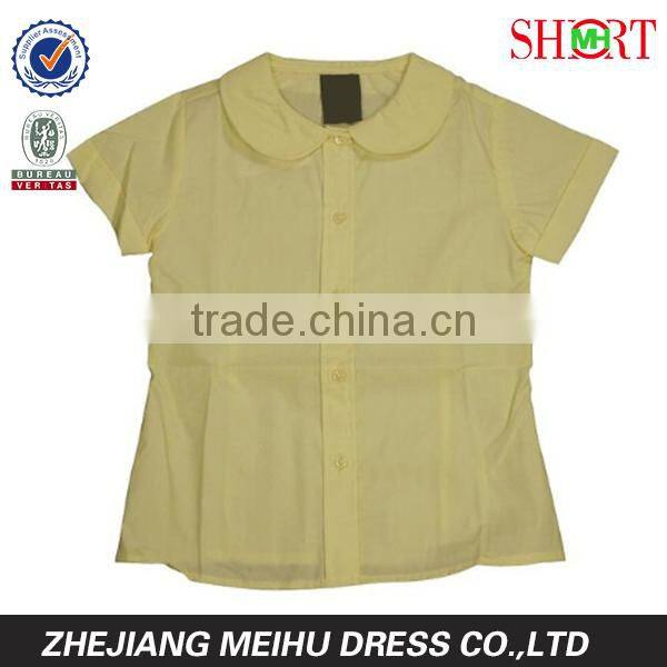 Girls School Uniforms Short Sleeve Peter Pan Blouse