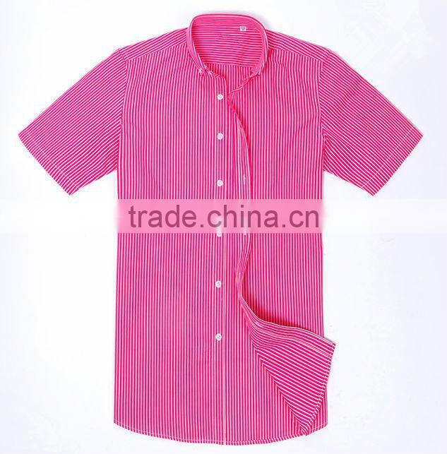 Young style rose color summer short sleeve italian men casual shirt