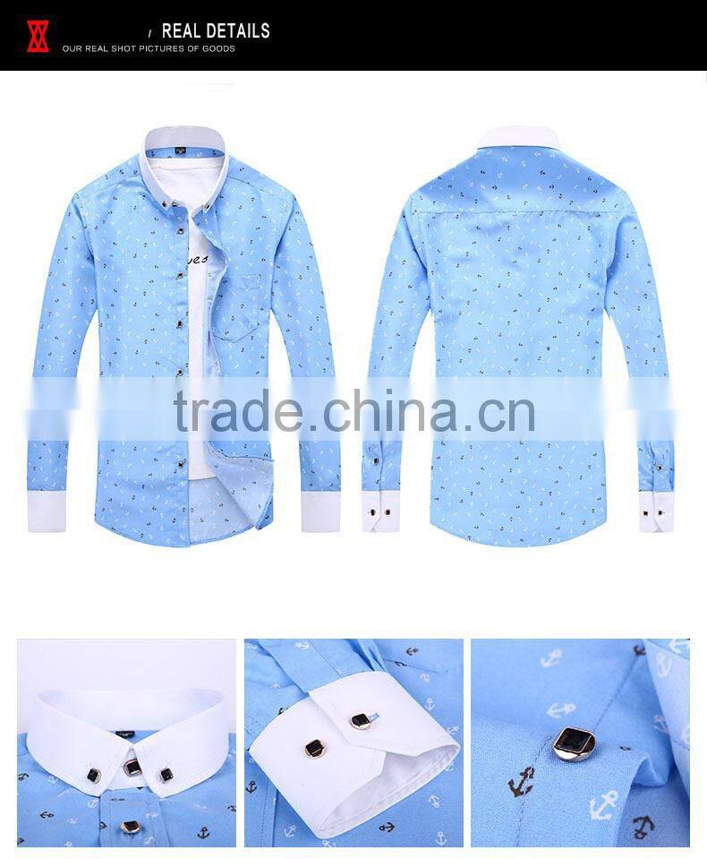 Latest round bottom print new design casual shirt for man