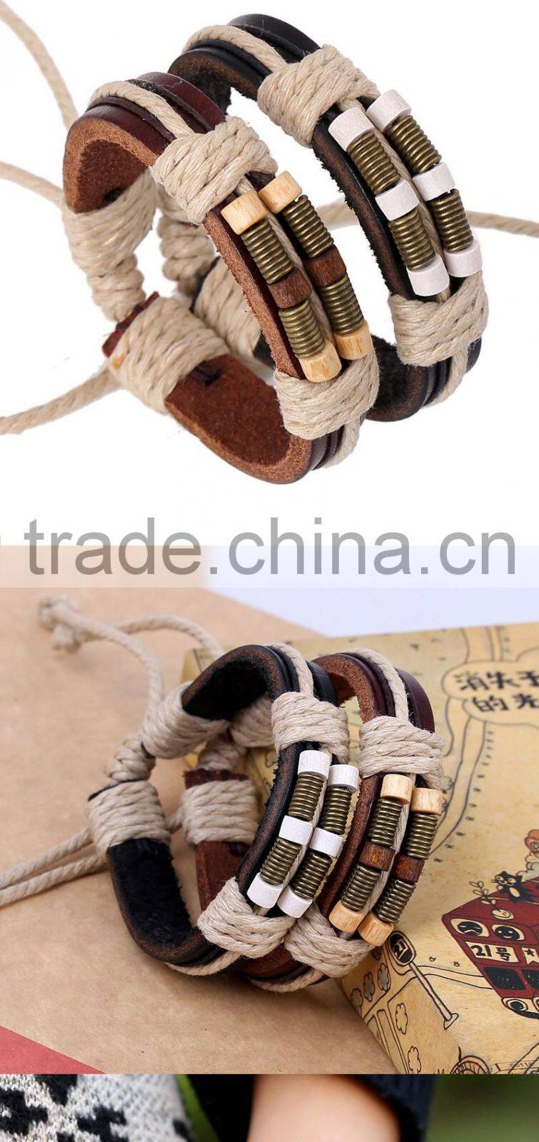2016 Alibaba Mens Jewelry Magnetic Leather Bracelet