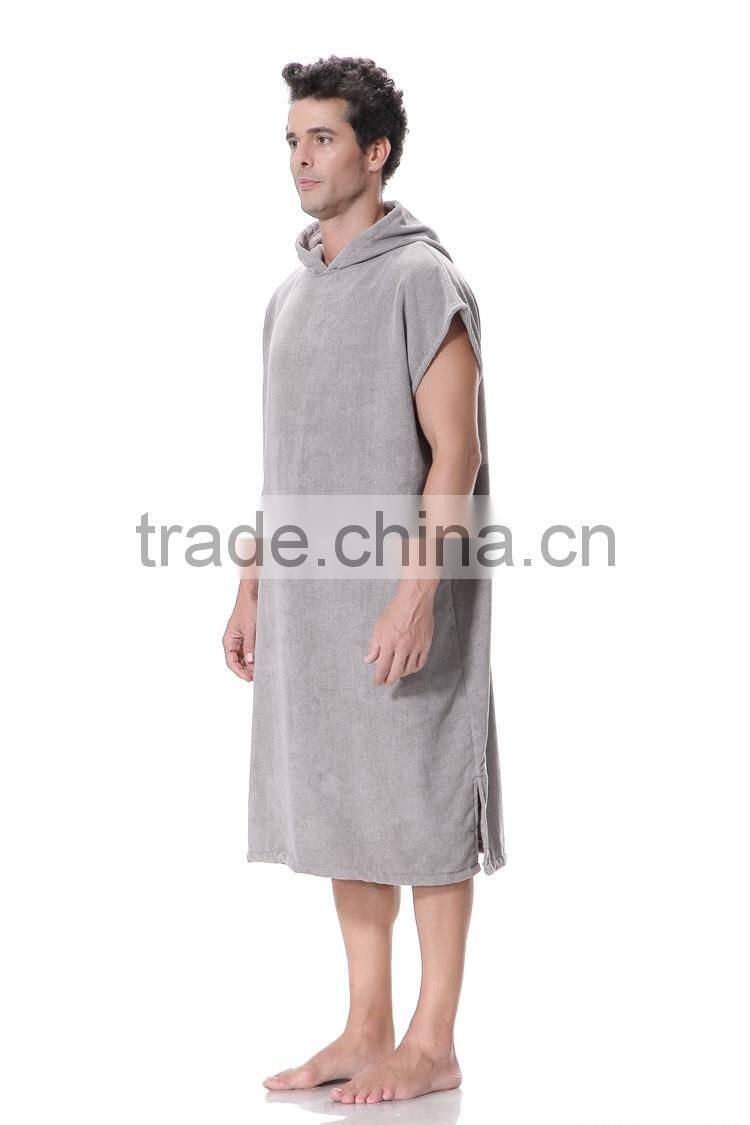 Blanket poncho grey poncho microfibre