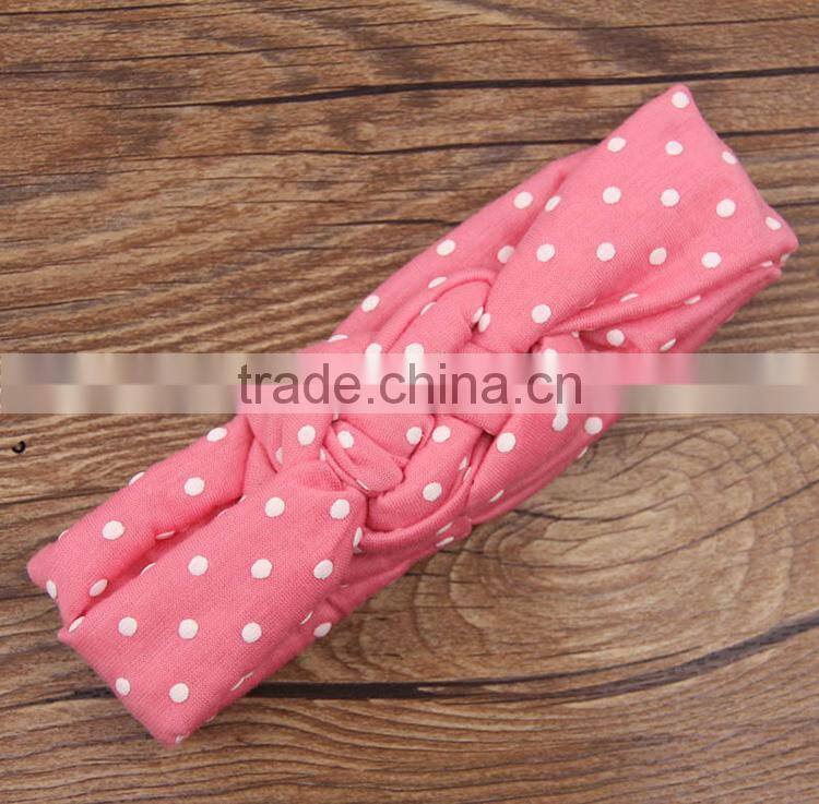 Wholesale new arrival top knot turban polka dots hair accessories for kids M5062410