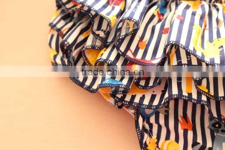 Wholesale cotton short bloomers baby girls animal shorts with bowknot
