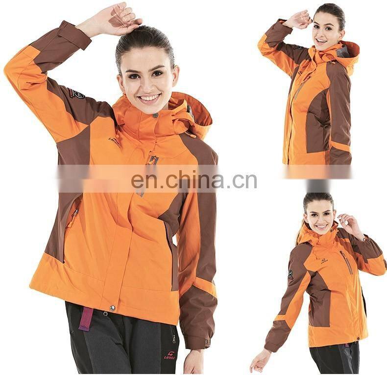 Winter outdoor jacket waterproof breathable jacket with detachable lining