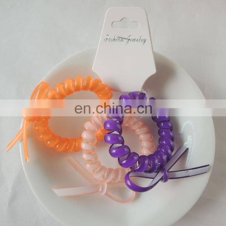 2015 new stylecheap hair bands PVC material elastic hair ring bands