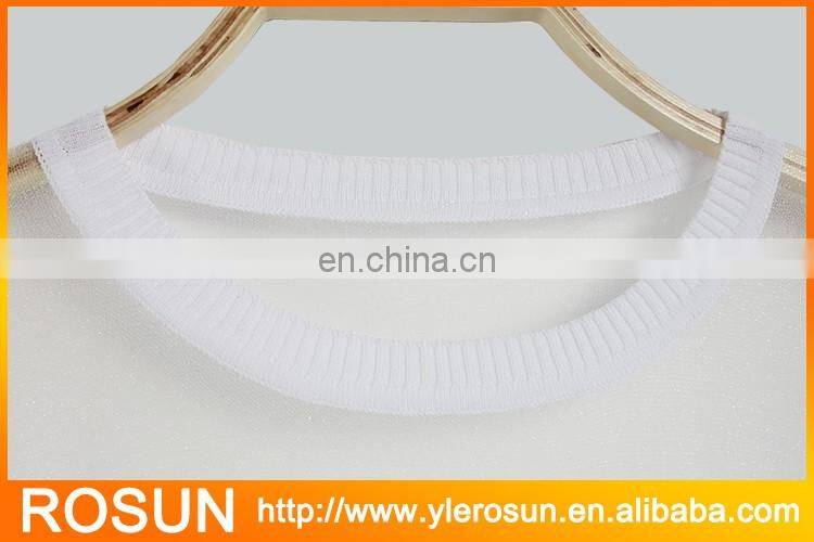 Pure White Short Sleeve Blouses For Women Summer 2016