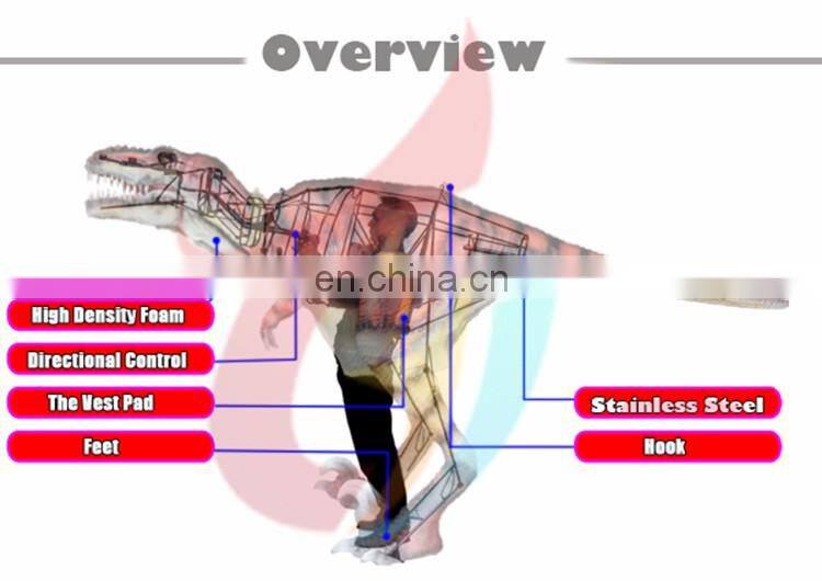 High quality vivid costume dinosaur for playground