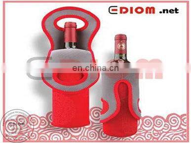 New design Foam Sublimation Hanging Commercial Folding Upright Vertical Rubber Neoprene Plastic Wine Tote Bag Wholesale