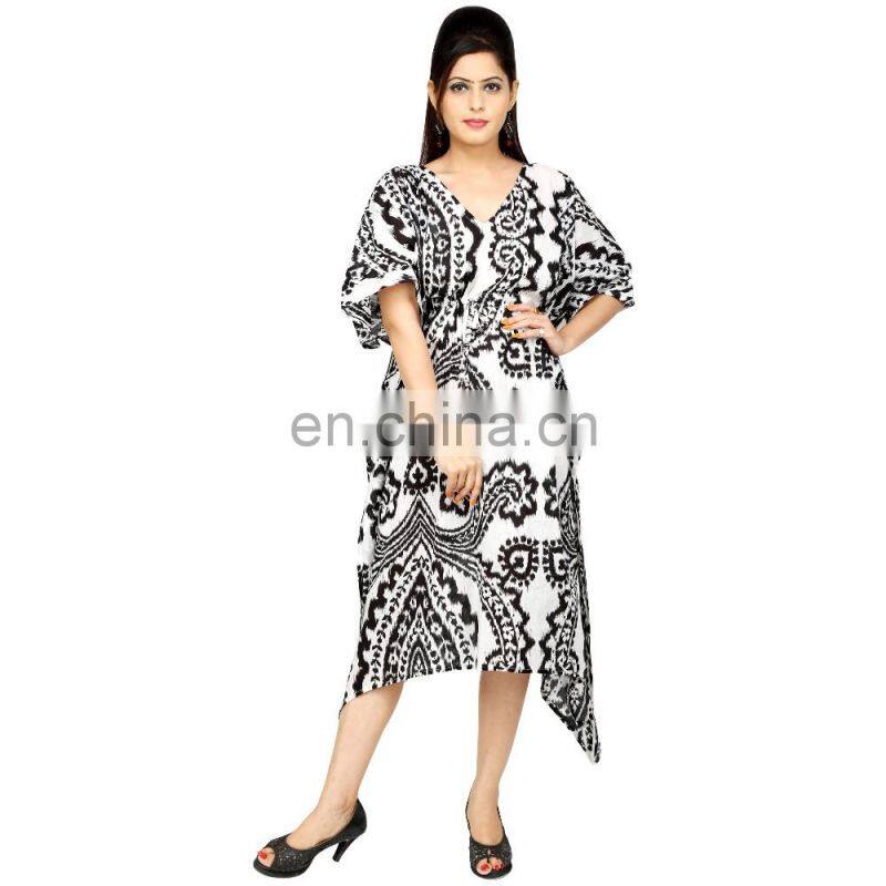 New Long Plus Size Summer Seasonable Handmade Casual Wear Kaftan 100%Cotton Maxi Dress Long Kaftan Beach Wear Stylish Dress