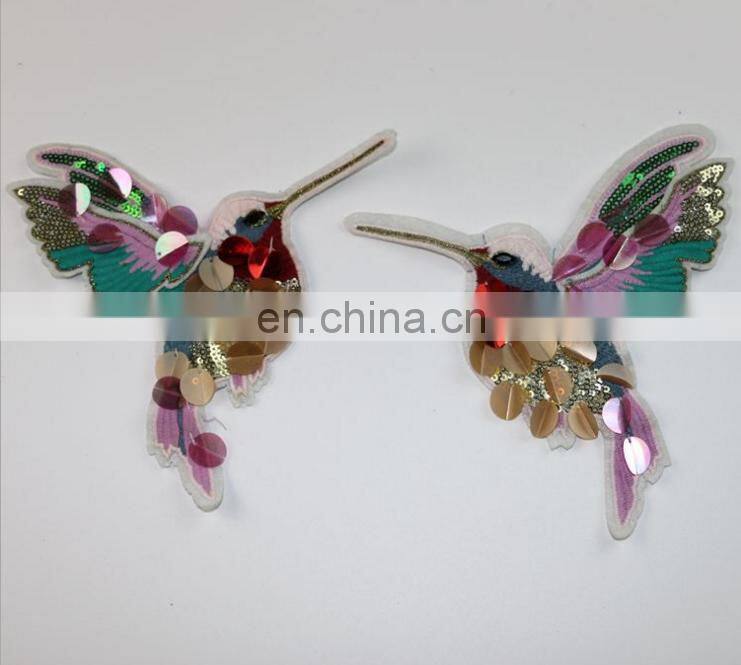 hot sale fahsion 3D rose sequin Patch with glue