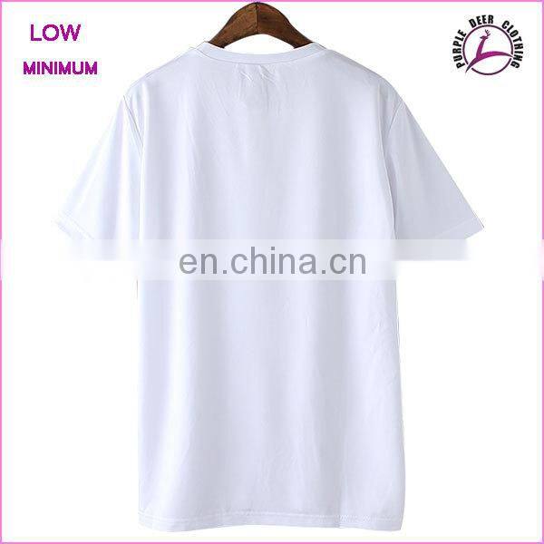 Custom white man tshirt cotton slim fit t-shirt printing machine