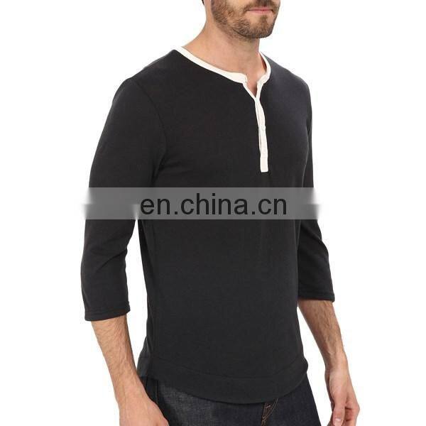 high quality bulk white o-neck button blank black t-shirts half sleeve mens slim fitted plain no brand t-shirt