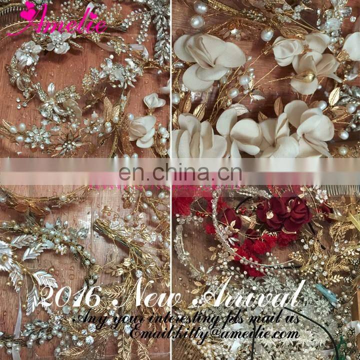 Amelie Wedding Hair Accessory Bridal Hair Vine Pearl Cluster Headpieces Wedding Hair Halo Bridal Jewelry Baby's Breath Headband